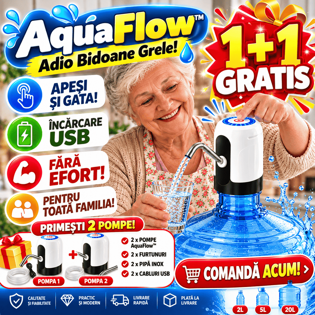 1+1 GRATIS Pompa Electrică AquaFlow™